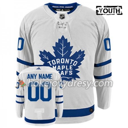 Dětské Hokejový Dres Toronto Maple Leafs Blank Personalizované Adidas Bílá Authentic